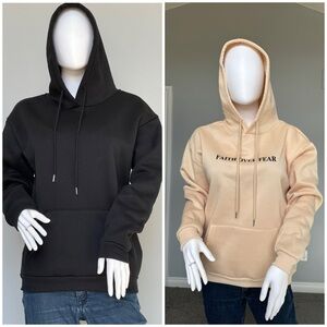Two SHEIN Hoodies!!!! 
One Black and One Tan Hoodie